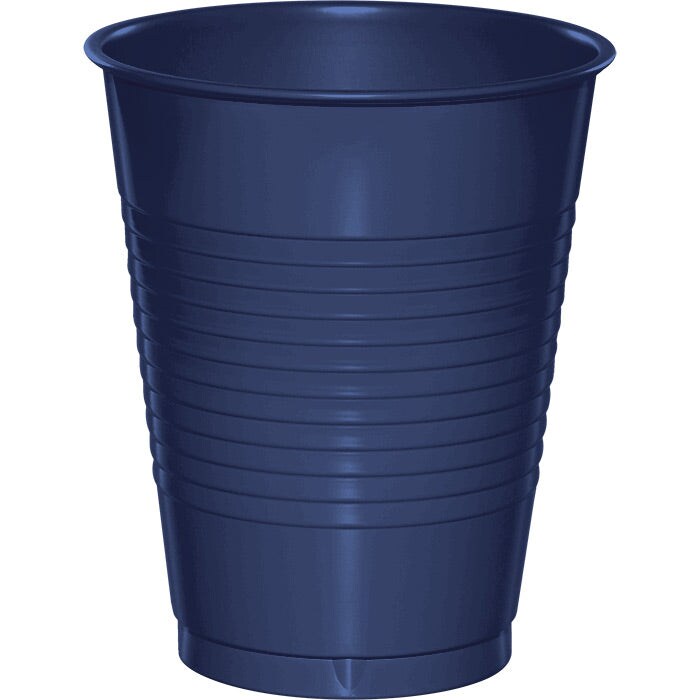 240/Case Bulk Navy 16 oz Plastic Cups