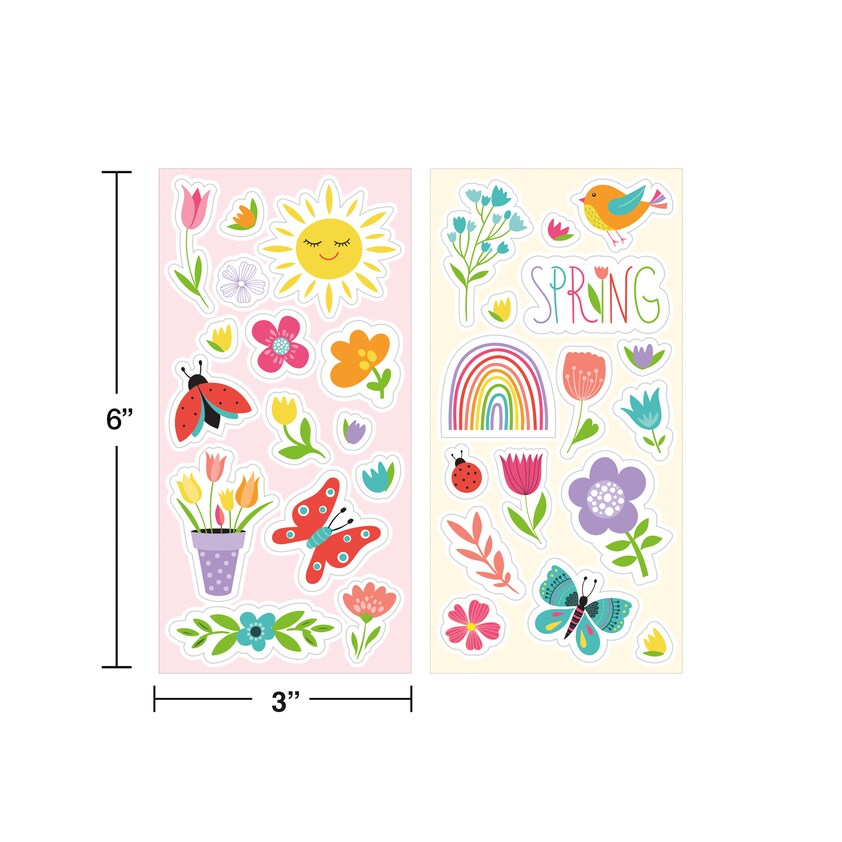 96 pc Bulk Spring Stickers