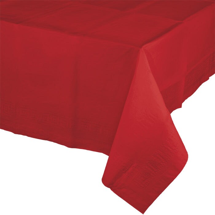 6 pc Bulk Classic Red Paper Table Covers 54&#x22; x 108&#x22;