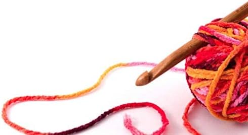 10-inch (25cm) Double Ended Tunisian Afghan Crochet Hooks Set - 6 US Sizes: A/2mm, B/2.5mm, C/2.75mm, D/3.25mm, E/3.5mm, F/3.75mm - Long Tunisian Crochet Hooks