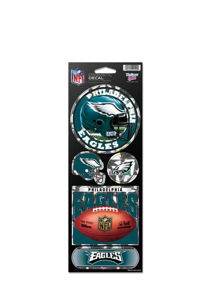 Wincraft NFL Philadelphia Eagles Prismatic Stickers, Team Color, One Size
