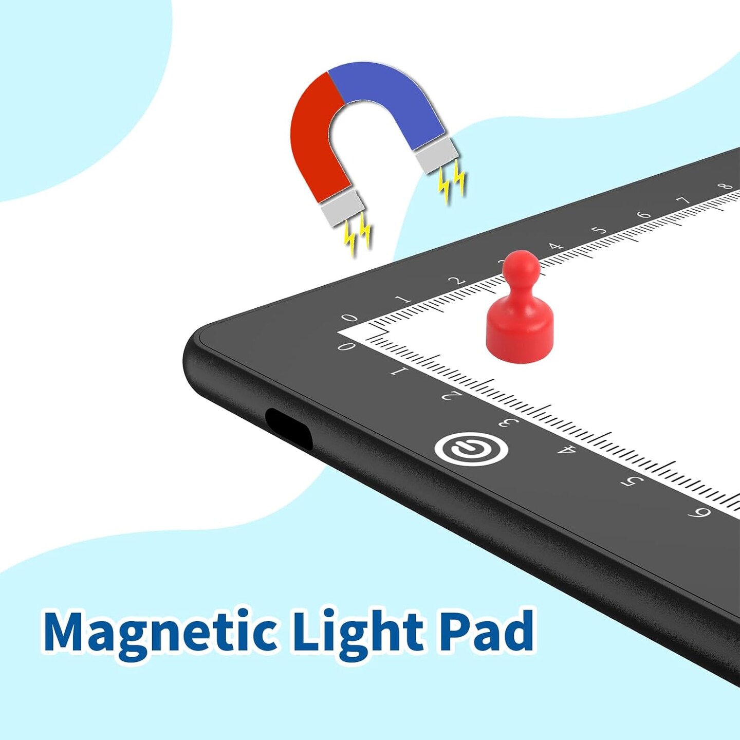 A4 Light Box for Tracing Light pad for Drawing Wsenlight Magnetic Light Board with 4 Magnets, USB Powered Portable Light Table for Weeding Vinyl Tattoo Drawing X-ray Viewing Diamond Painting Animation
