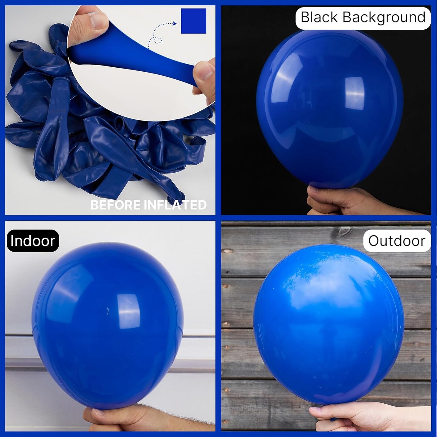 Royal Blue Balloons 142 pcs Blue Balloons Different Sizes Pack of 18 12 10 5 Inch Dark Blue Balloon Arch Kit Balloon Garland for Birthday Graduation Baby Shower Party Decorations Blue-Y59
