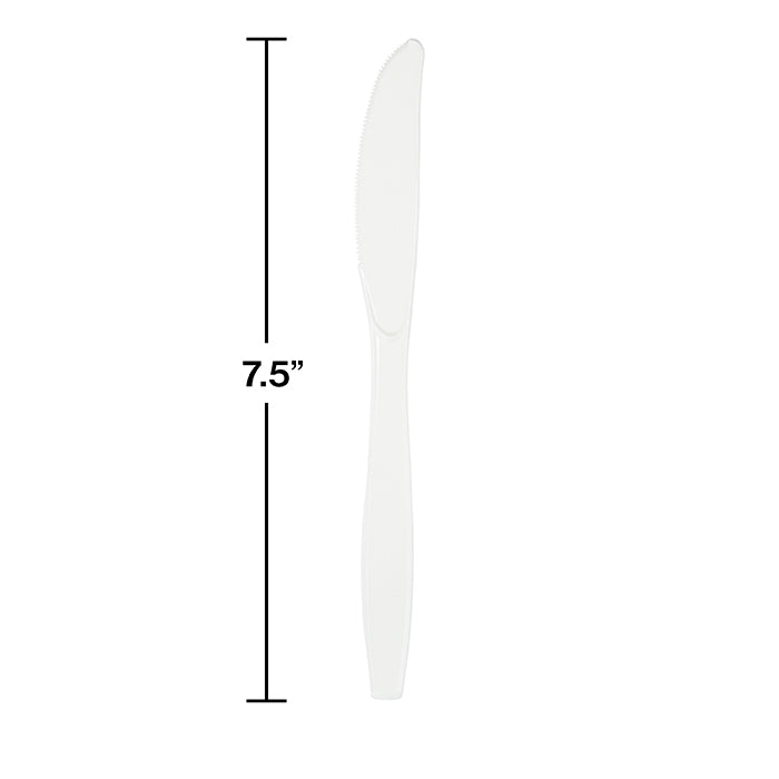 600 pc Bulk White Plastic Knives