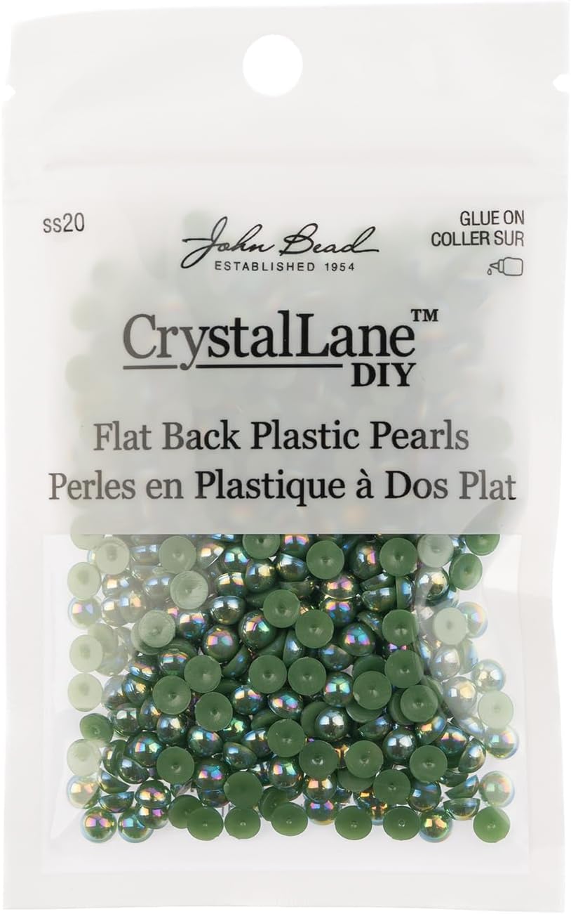Crystal Lane DIY SS20(5mm) Plastic Pearl Flatback Rhinestones, 575pcs