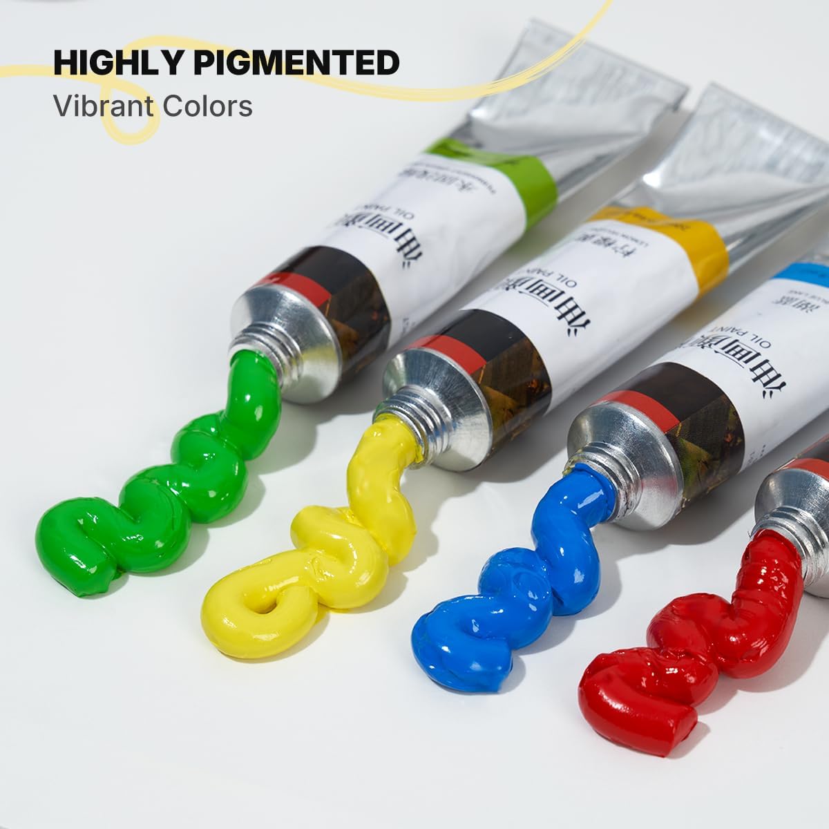 Oil Paint,24 x 20 ml / 0.67 oz, Vibrant Colors, Non-Toxic Oil Paints for Adult Beginners Professional Canvas Painting