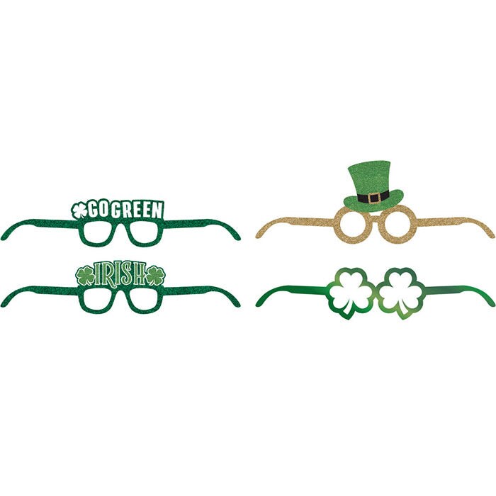 24 pc Bulk St. Patrick&#x27;s Day Deluxe Paper Eyeglasses