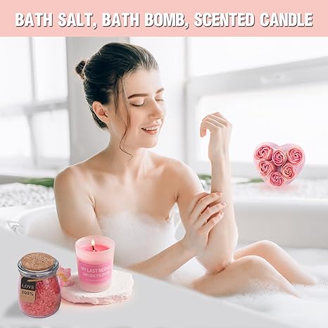 Birthday Gifts for Women,Her,Mum,Wife,Girlfriend,Friend,Sister,Relaxing Spa Gift Basket,Happy Birthday Gifts Box,Christmas,Valentines,Think Of You,Thank you Gifts,Sympathy Gift Baskets for Women