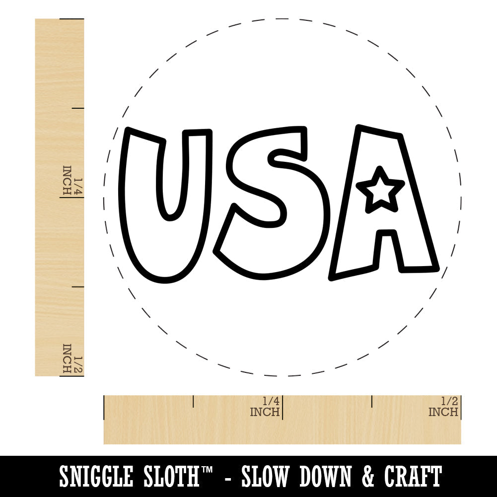 USA Fun Patriotic Text United States of America Chicken Egg Rubber Stamp