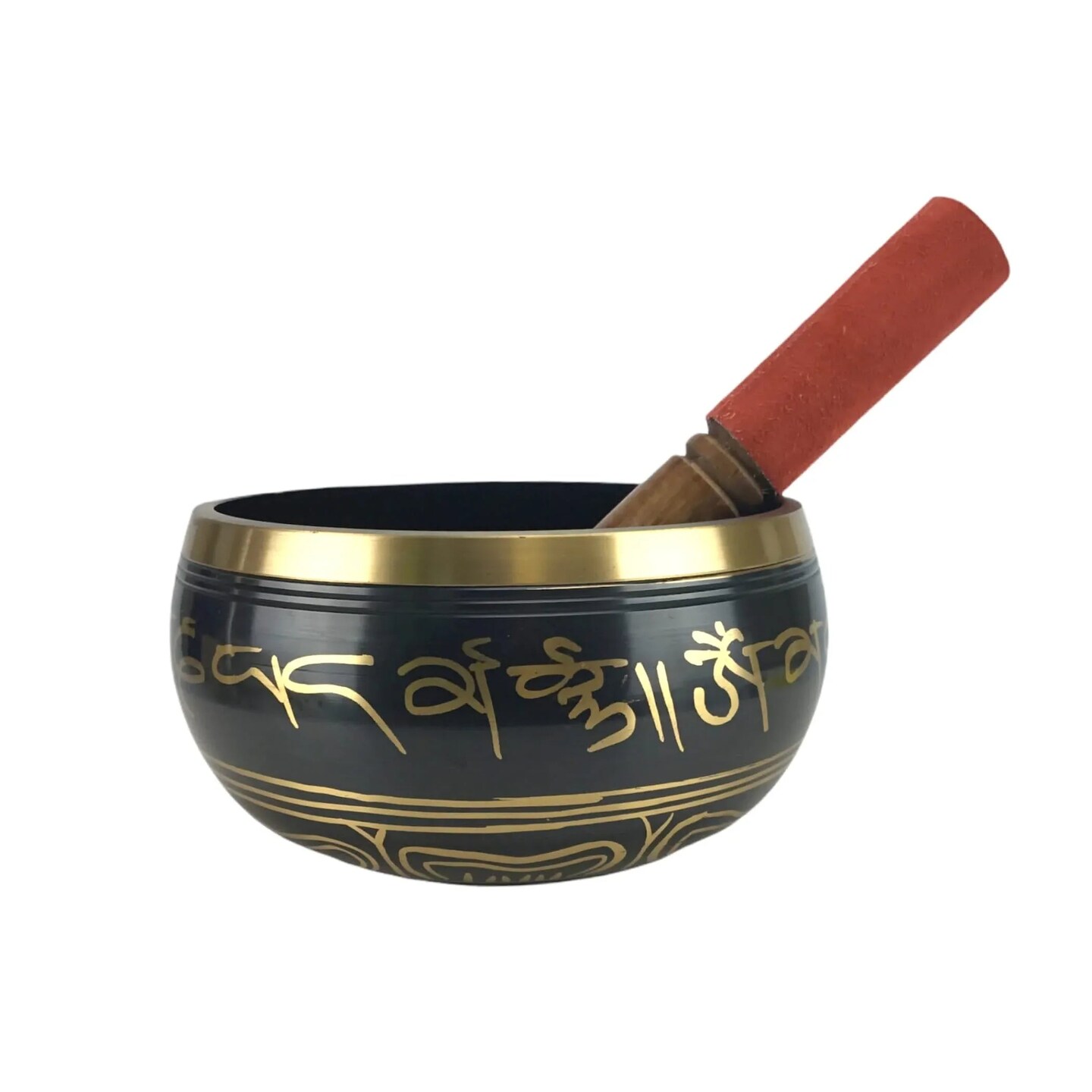 Indian Tibetan Decorative Round Shape Meditation Singing Bowl Set Yoga Therapy Sound Stress Healing Reiki Tibetan Bowl Positive Energy Housewarming Gift