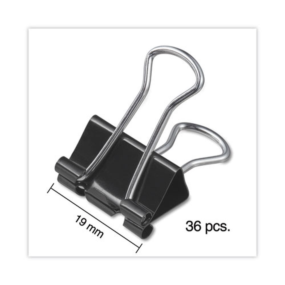 Universal Binder Clip Value Pack - Small, Black/Silver (36/Pack)