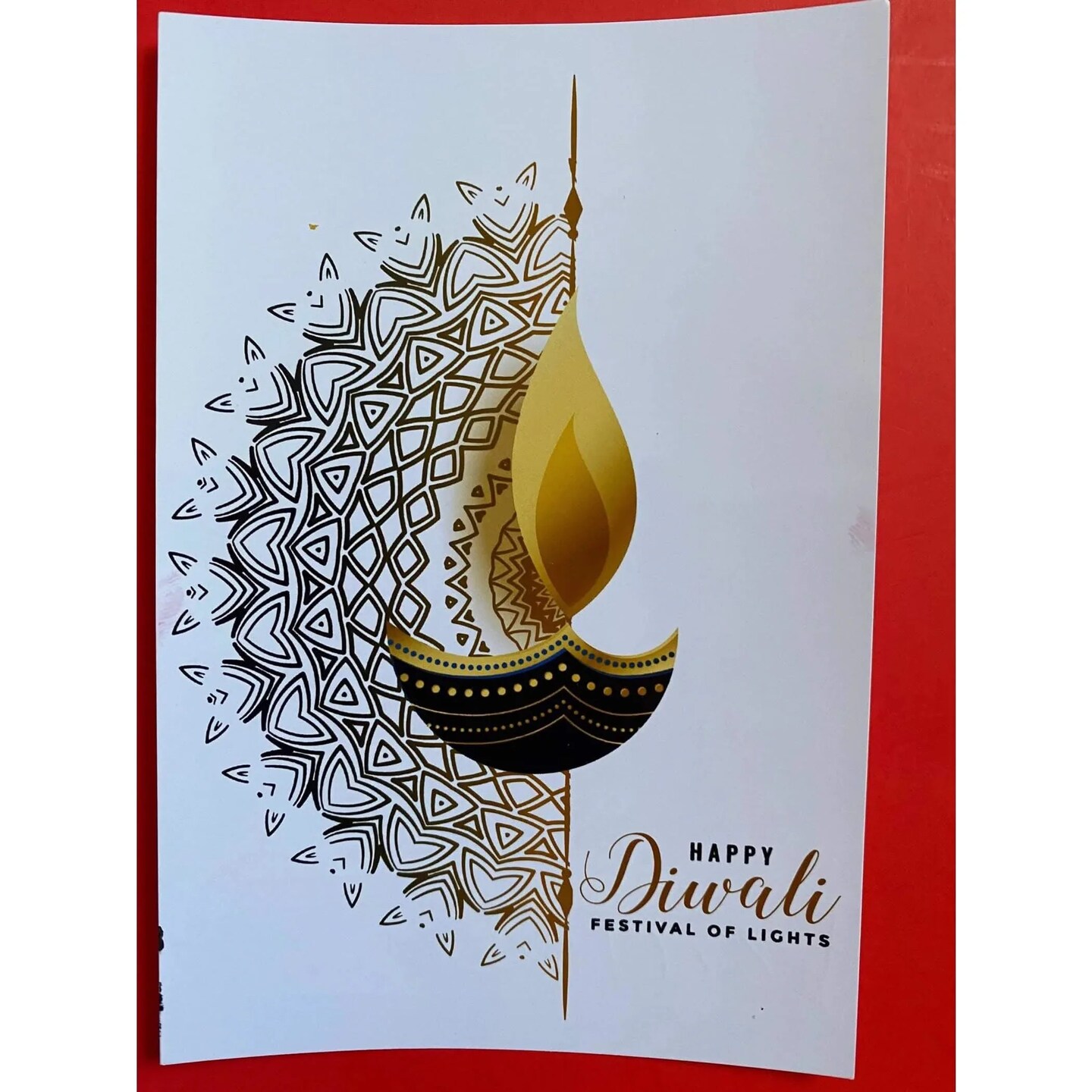 Set of 5 Diwali Card- Single Panel, Dipavali Card, Diwali Greeting Card, Diwali Gift