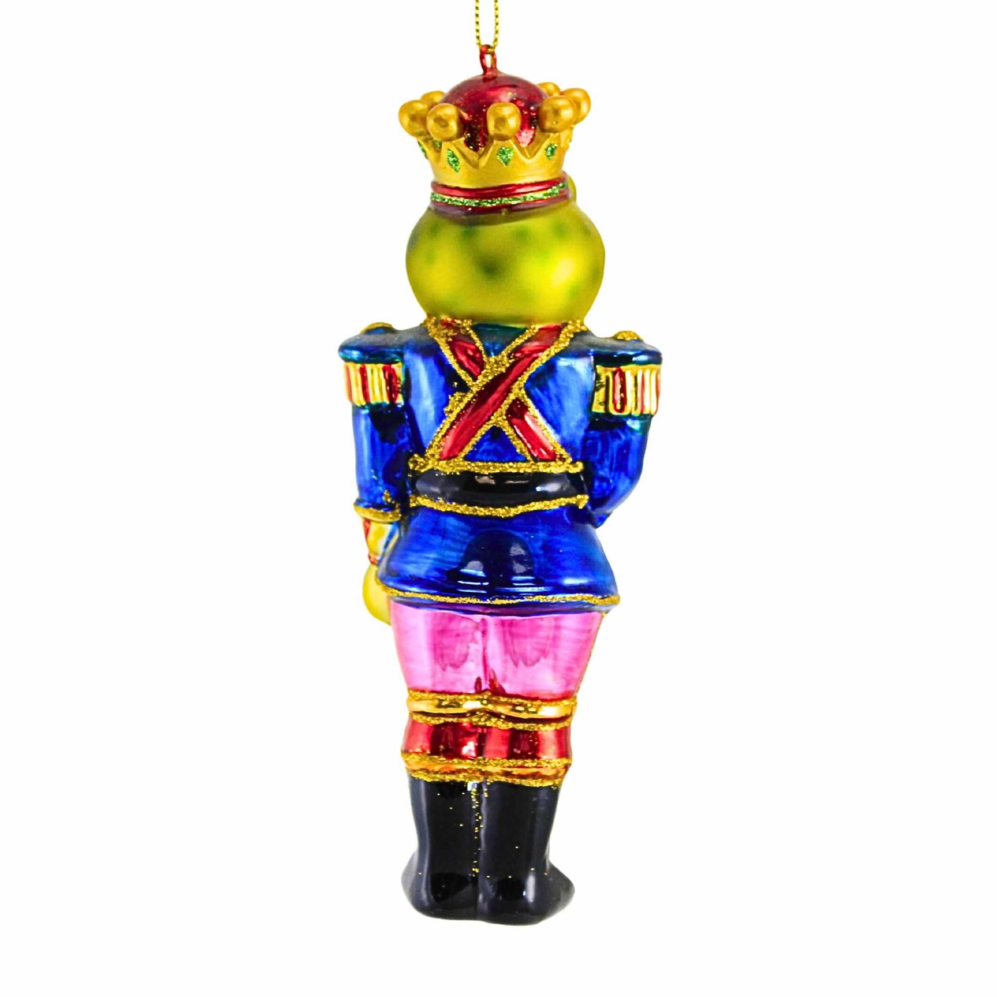 Noble Gems 6.0 Inch Frog Prince Christmas Tree Ornament , Crown Uniform Staff