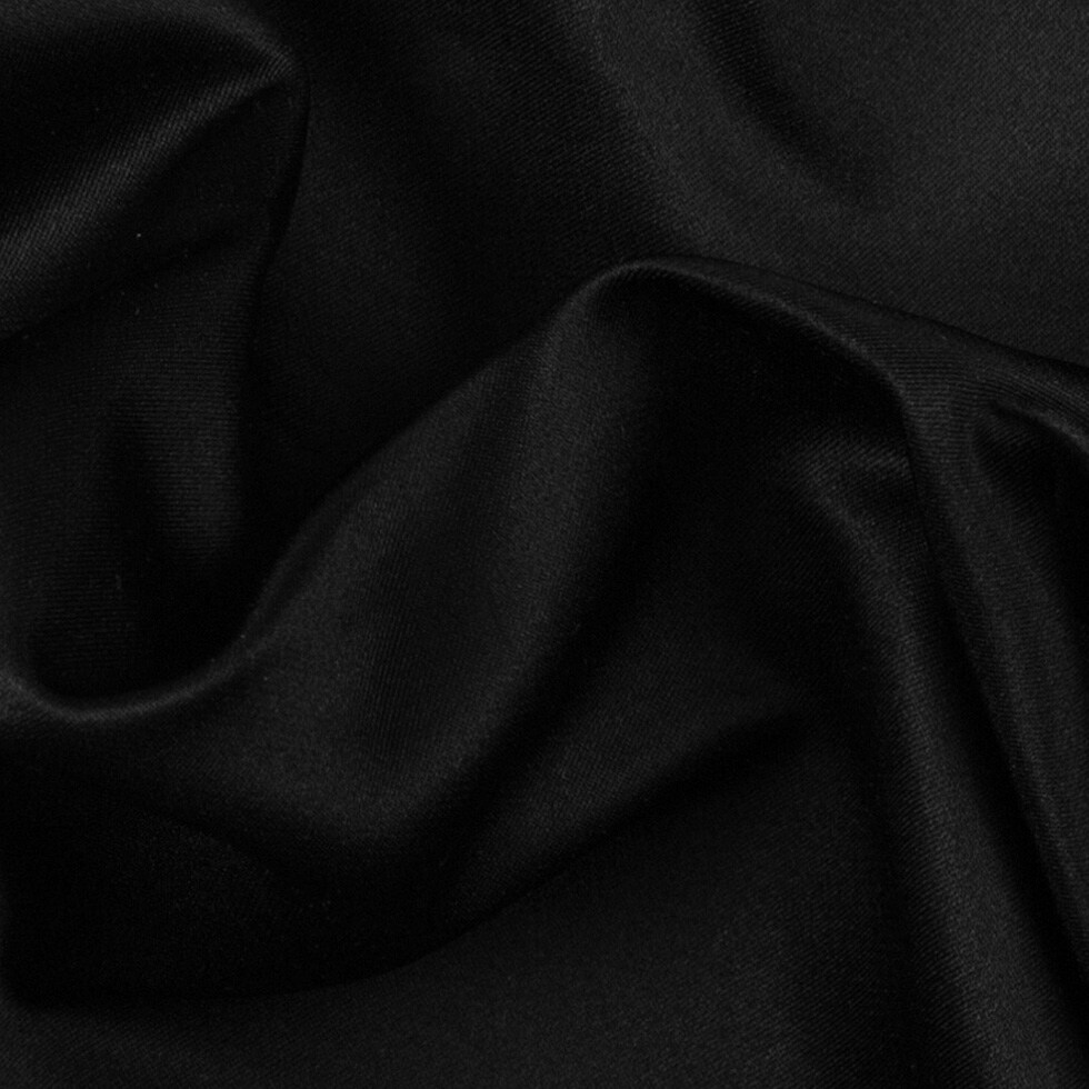 1 Yard Premier Black 100% Silk Double Face Duchesse Satin 54'' Width