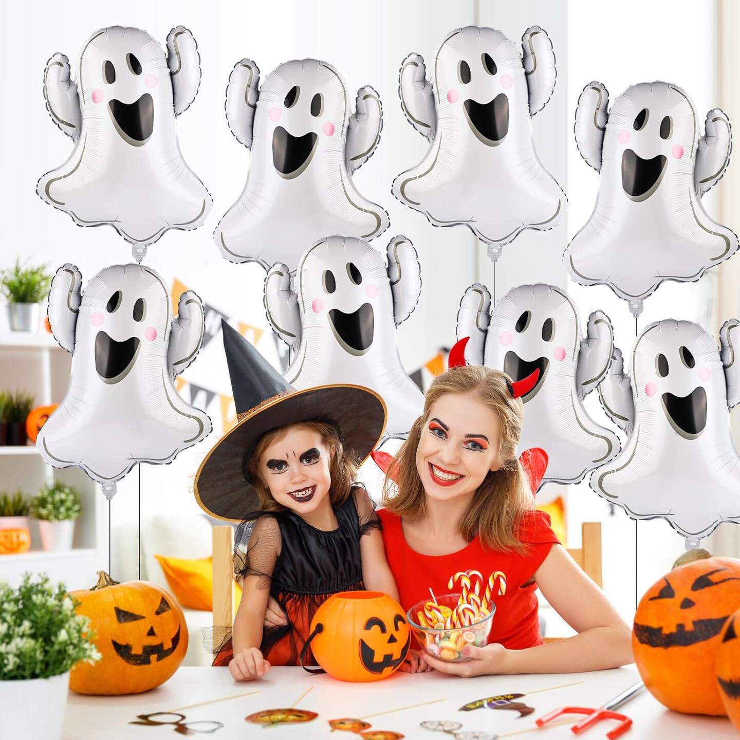 8pcs Ghost Balloons (Halloween)
