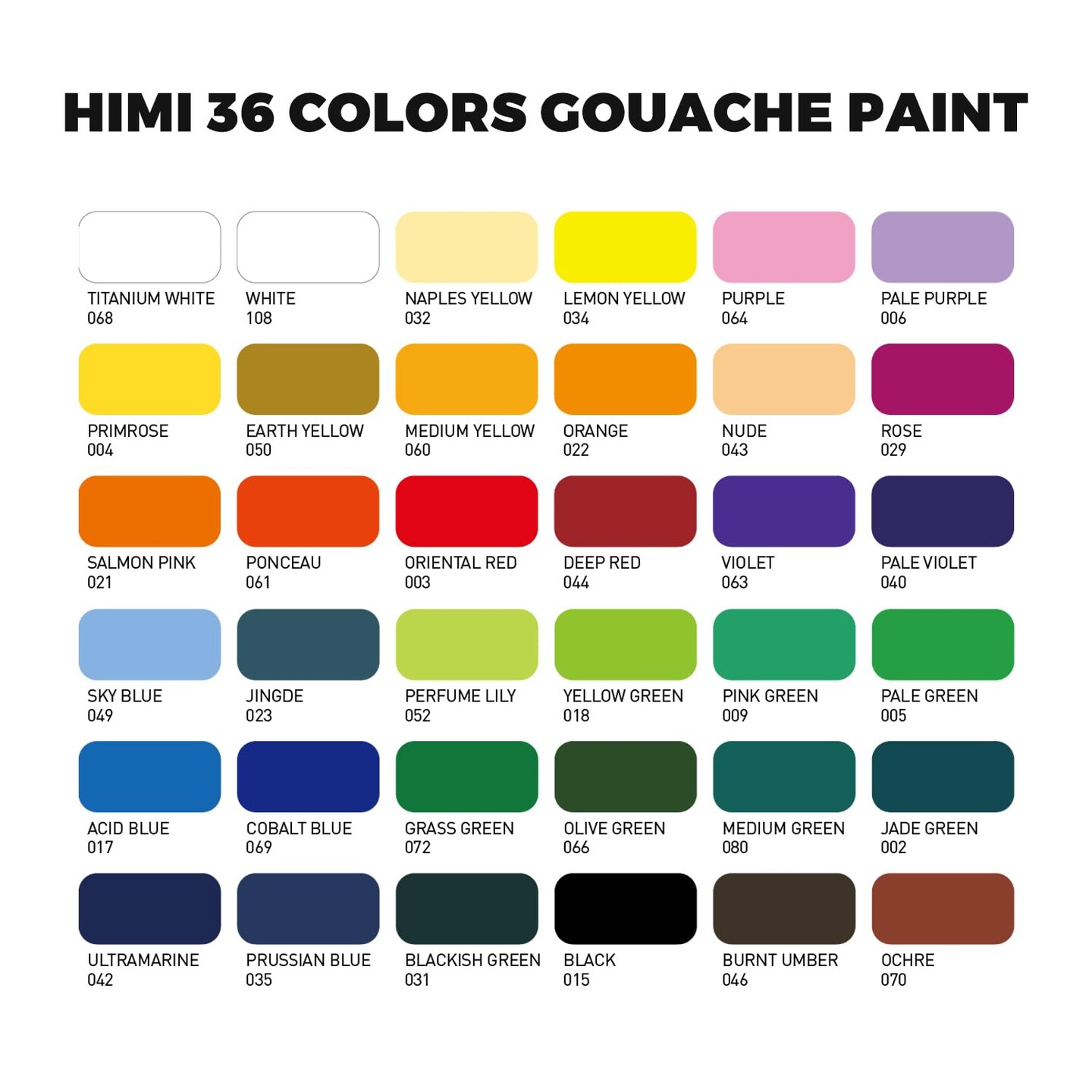 Gouache Paint Set, 36 Colors x 12ml Twin Jelly Cup Design with 3 Paint Brushes and a Palette in a Carrying Case Perfect for Artists, Students, Gouache Opaque Painting