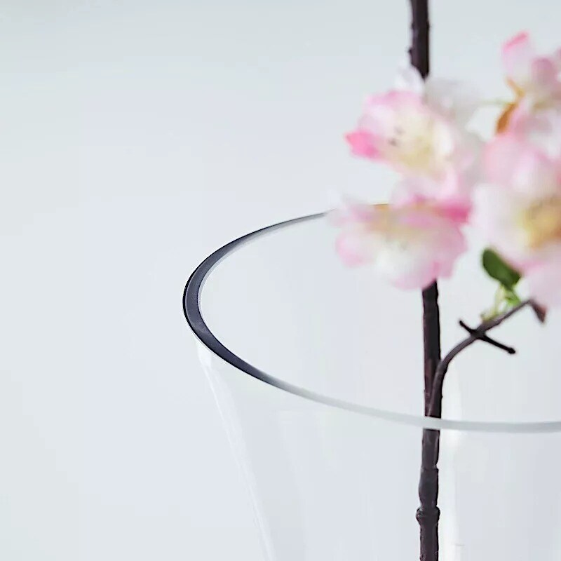 2 Clear 24" tall Reversible Trumpet Glass Vases Wedding Party Home Centerpieces