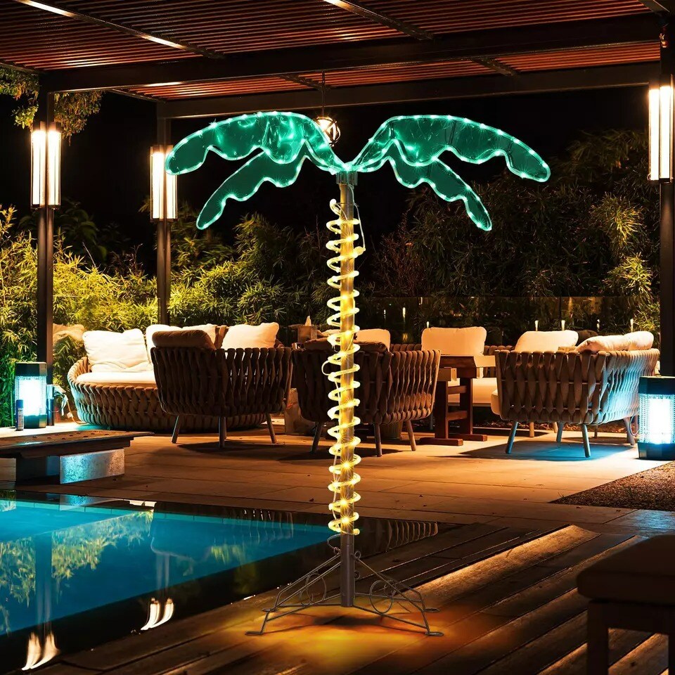 Waterproof Palm Tree Light LED Rope Lighted for Outdoor Garden Party Decoration