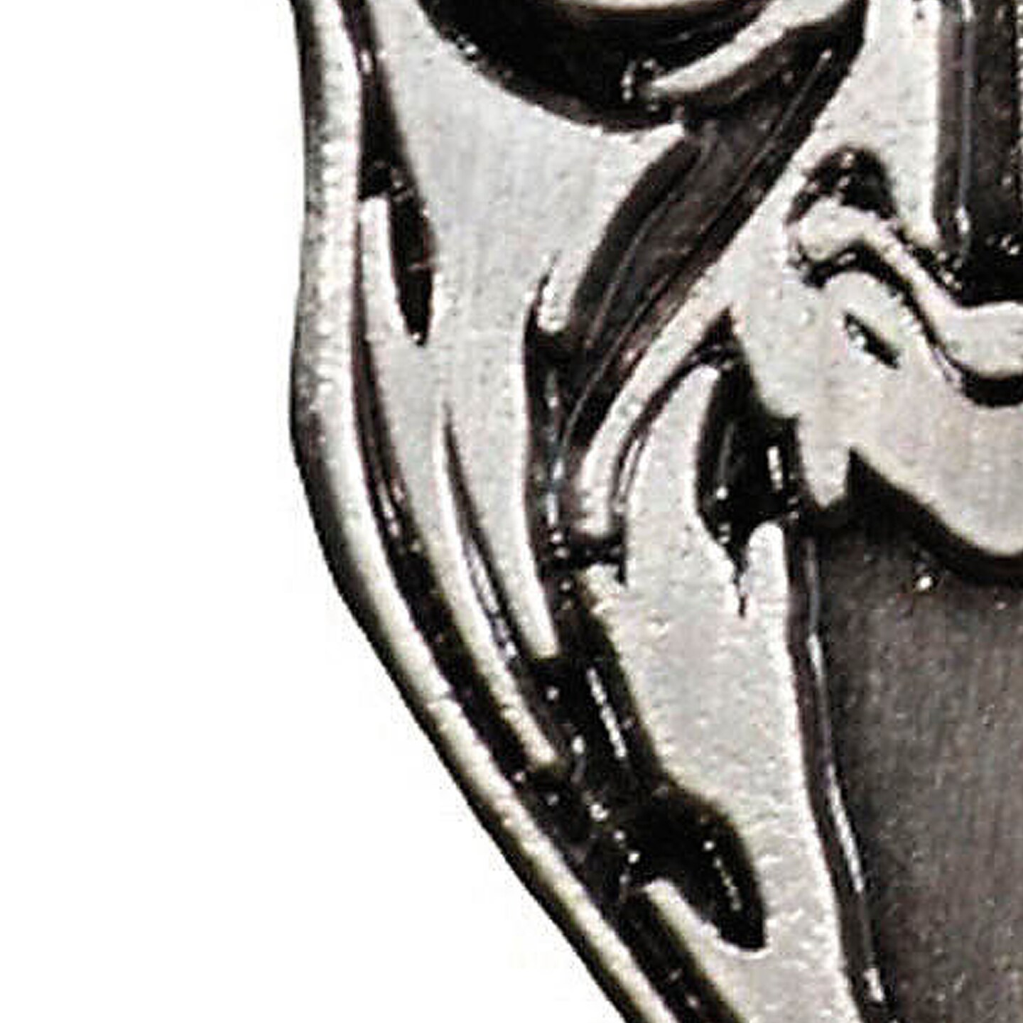 Antique Nickel Enamel Pin Nameless Ghoul Ghost Face 1.5&#x22;