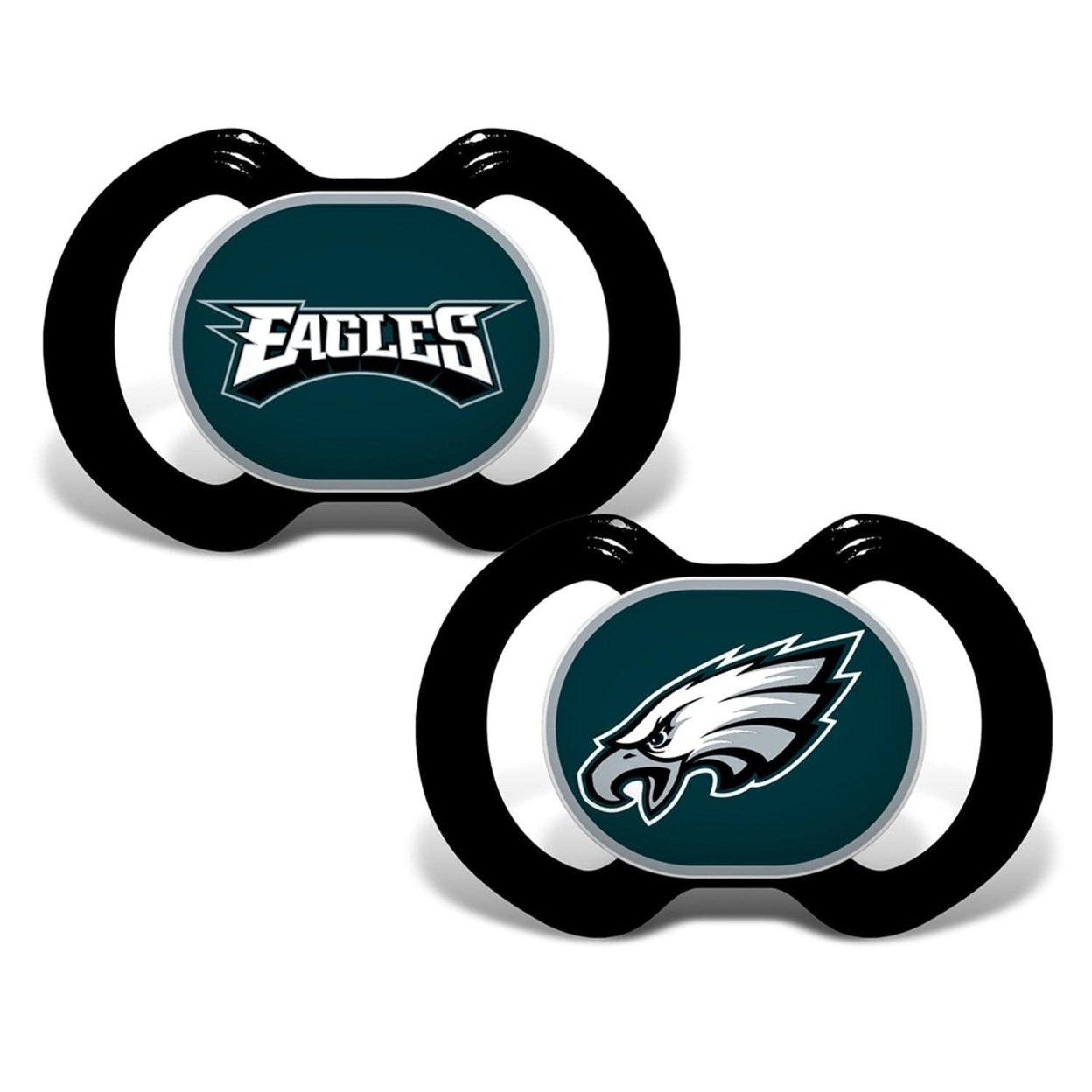 Philadelphia Eagles Pacifier 2-Pack Bpa-Free Orthodontic Silicone Infant 3M+