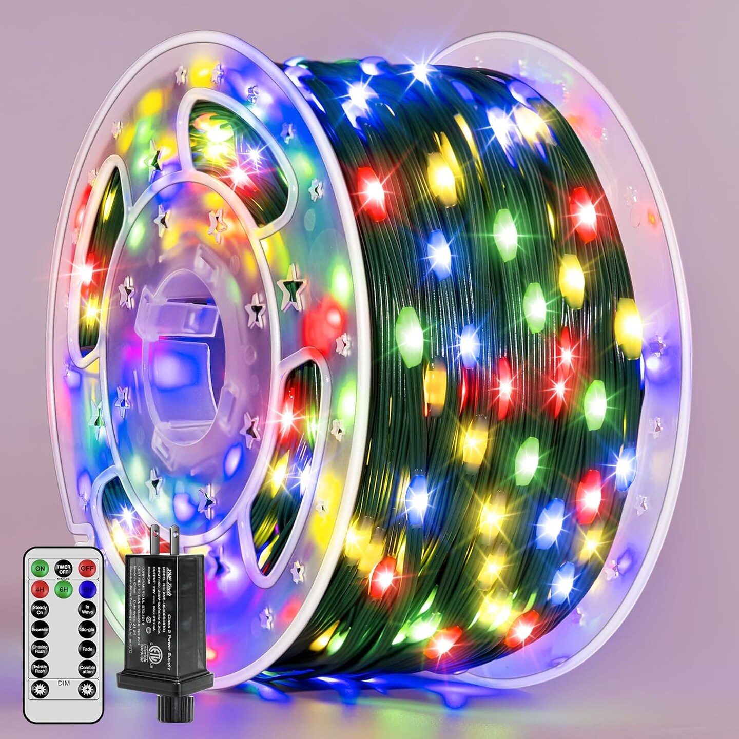 hristmas Lights 1200 LED 394 FT, Waterproof Outdoor String Lights with Remote and Timer, Christmas Tree Lights with 8 Modes Dimmable, Fairy Lights for Holiday Decor (Multicolor)