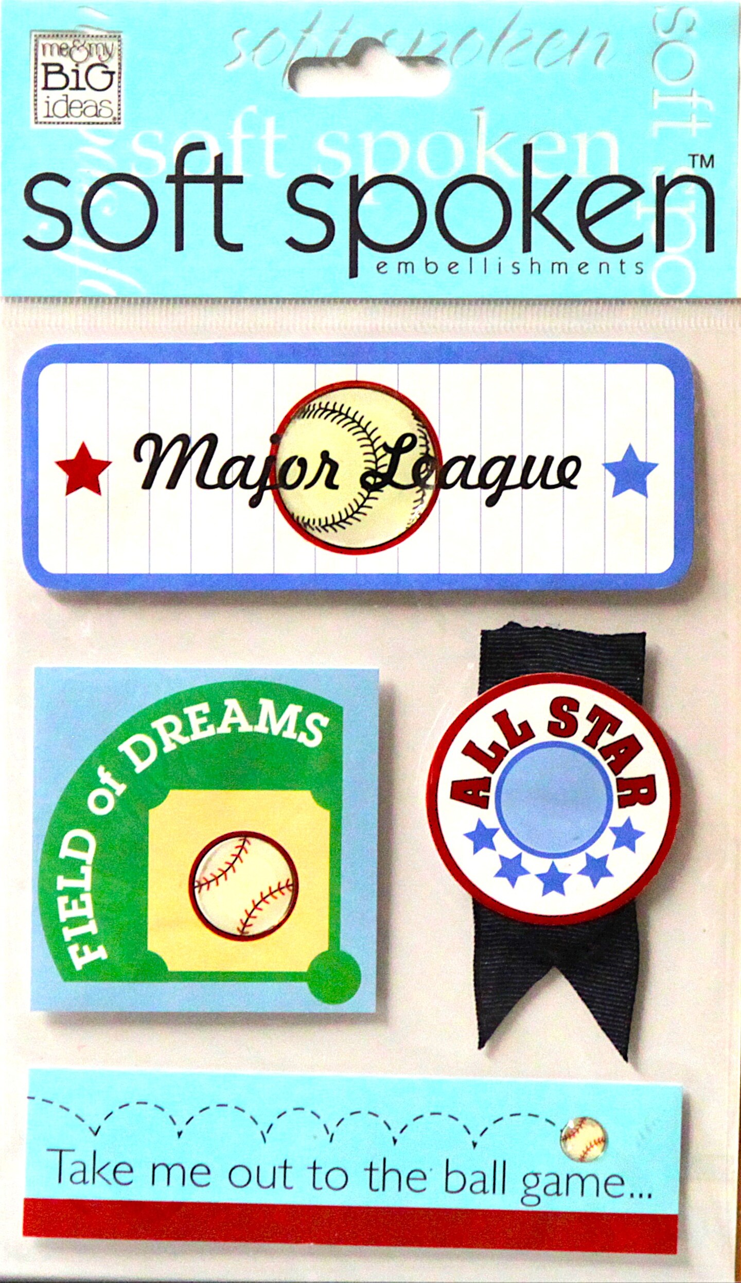 Me &#x26; My Big Ideas Baseball Dimensional Embellishment Stickers