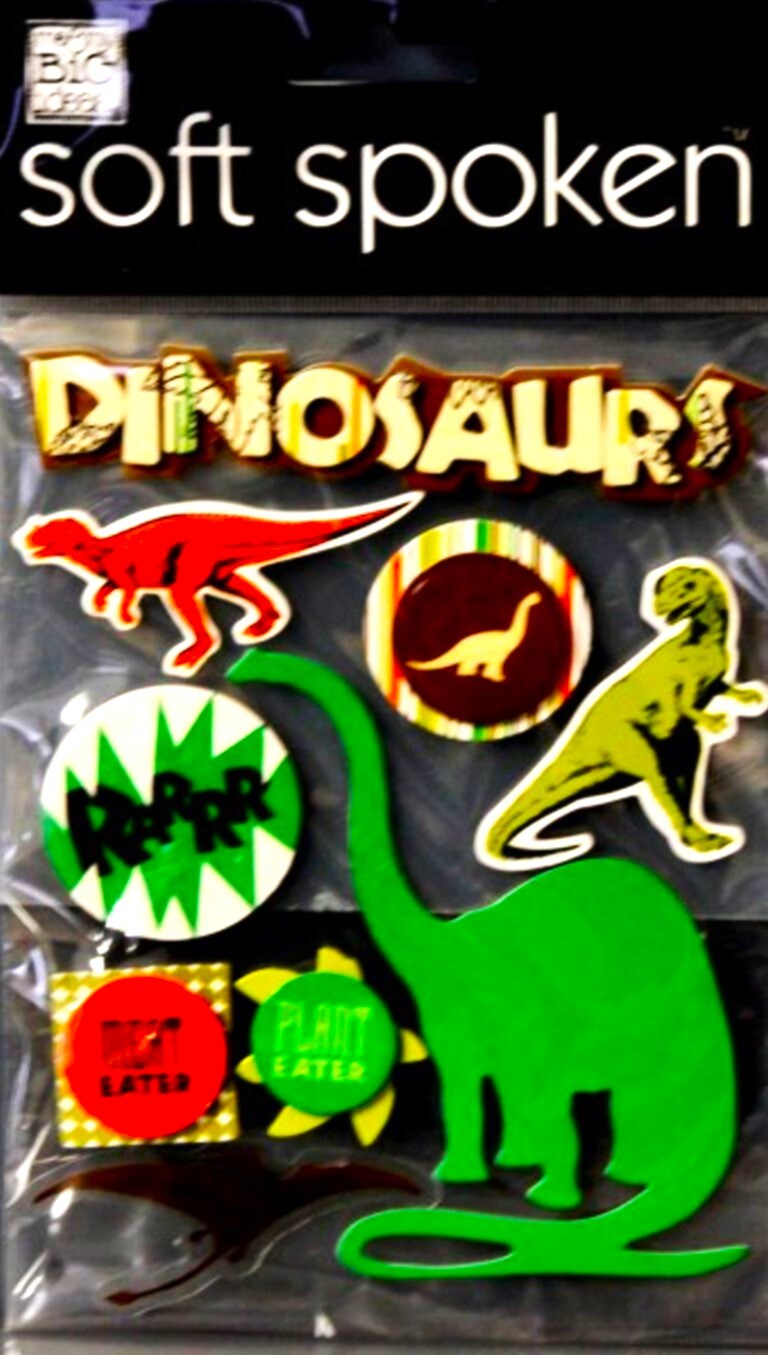 Me &#x26; My Big Ideas Soft Spoken Dinosaurs Dimensional Stickers