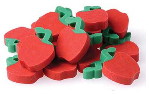 Mini Apple Erasers Include 144 Units