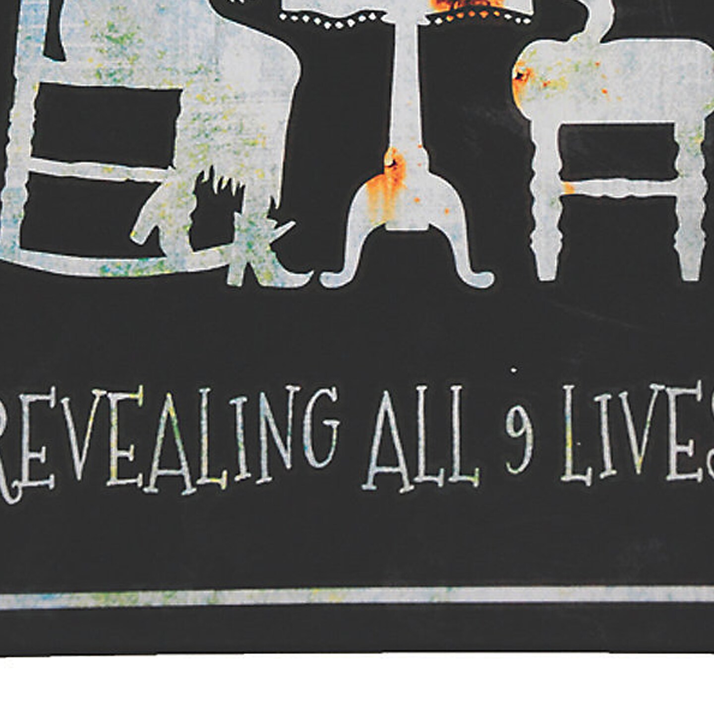 Paw Readings Revealing Sign 17&#x22; x 11&#x22; Halloween Decoration