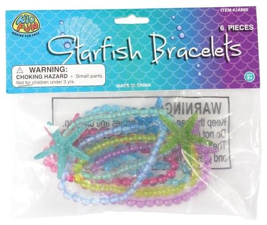 Starfish Bracelets/6-Pc Include 12 Units