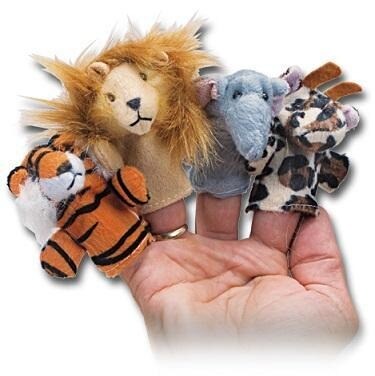 Wild Animal Finger Puppets Include 12 Units