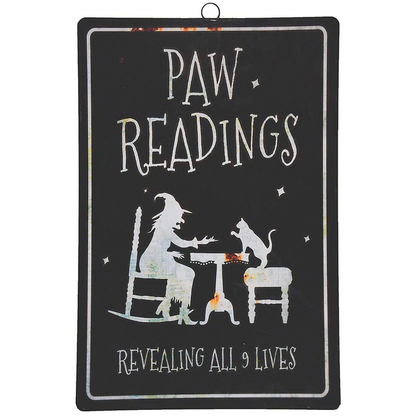 Paw Readings Revealing Sign 17&#x22; x 11&#x22; Halloween Decoration