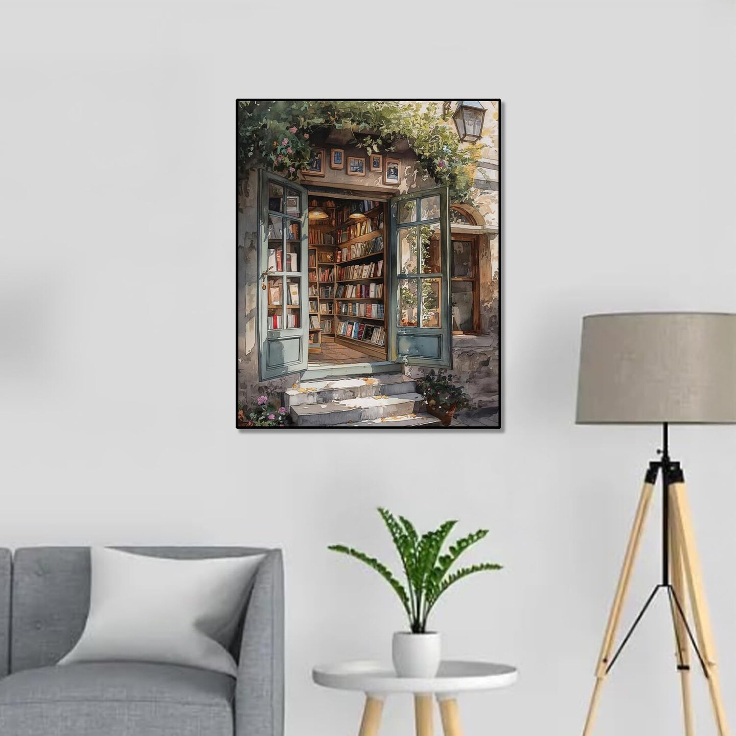 Bookstore Paint by Number Adult,Paint by The Numbers for Adults,16x20inch