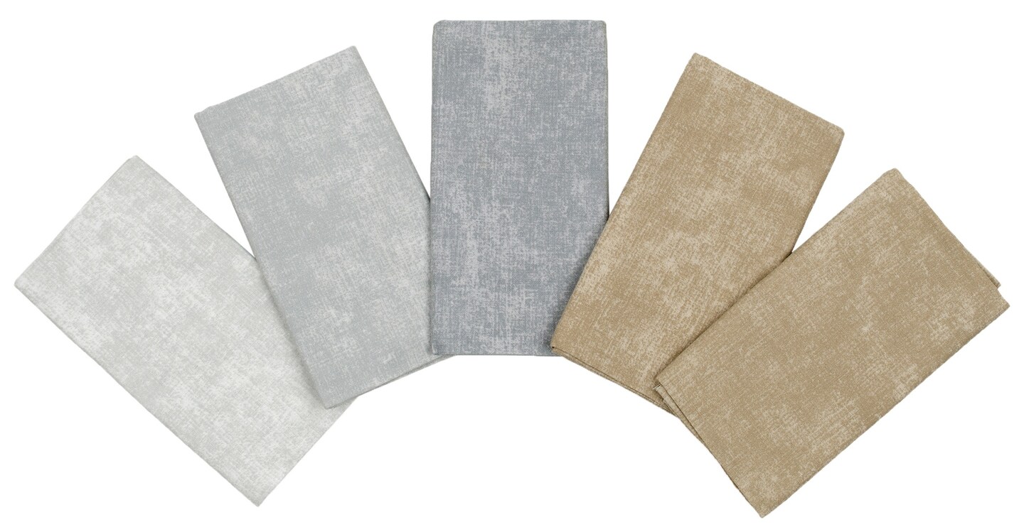 Fabric Editions Fabric Palette Assortment 18"X21" 5/Pkg-6 Designs - Textured 2