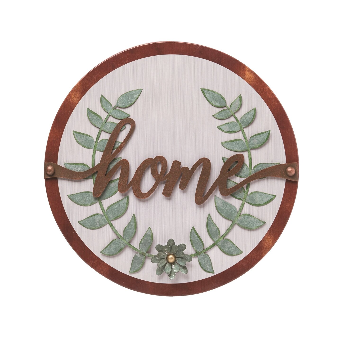 Transpac 18.25 Inch Bronze Spring Home Layered Wall Decor Metal Sign Panels for Spring Decor