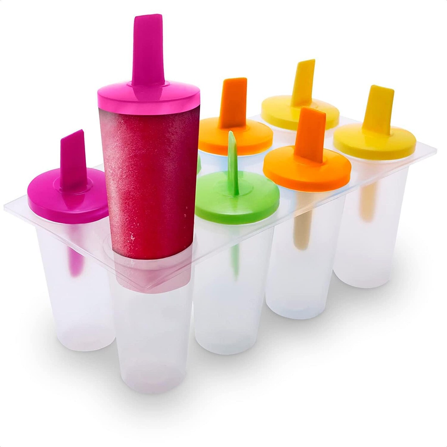 Ice Cream Maker Ice Pop Mold - 8Pcs Baby Popsicle Maker Mini Ice Cream Popsicle Molds Reusable Ice Popsicle Sleeves for Kids - Popsicles Molds Ice Cream Mold Popsicle Holders for Kids