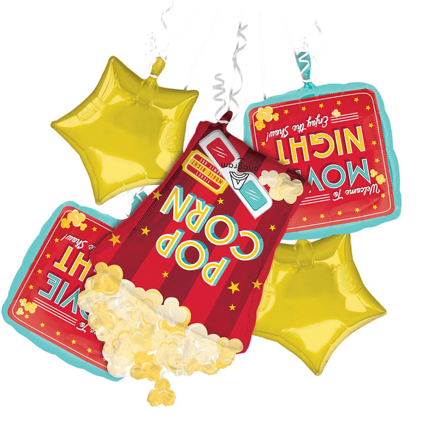 Anagram&#xAE; Movie Night Balloon Bouquet