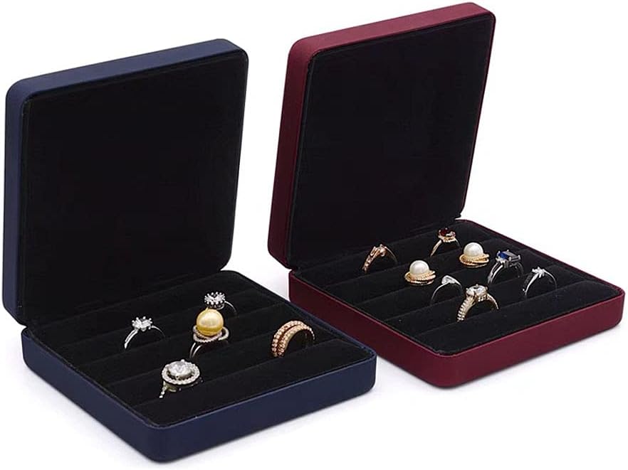 Small Ring Organizer Box, Portable Rings Jewelry Holder Case, Modern Ring Storage Tray Fit for Women