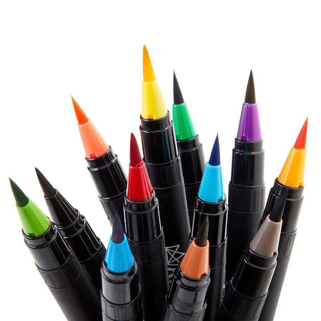 KINGART&#xAE; PRO Watercolor Brush Pens 12 Colors