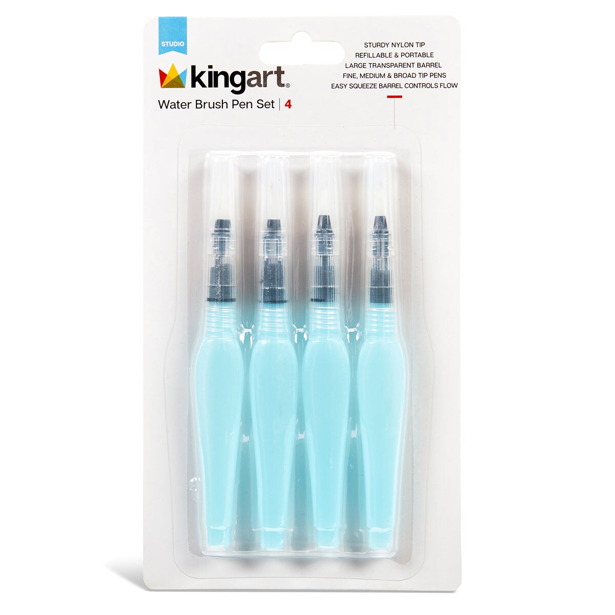 KINGART&#xAE; Water Brush Pens 4 pc