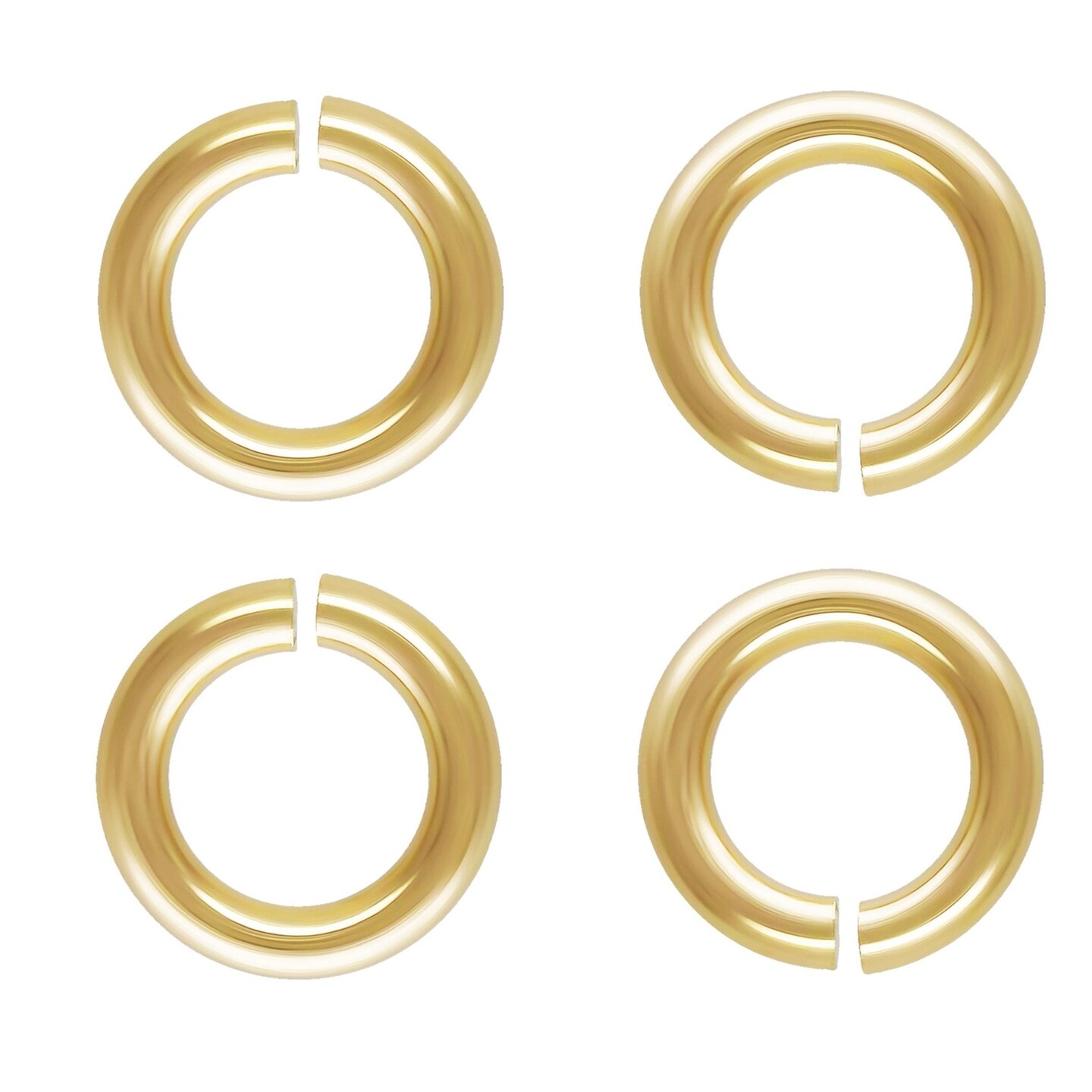 JewelrySupply Jump Ring - Round Open 4mm 1/20 14K Gold Filled(Package of 4)