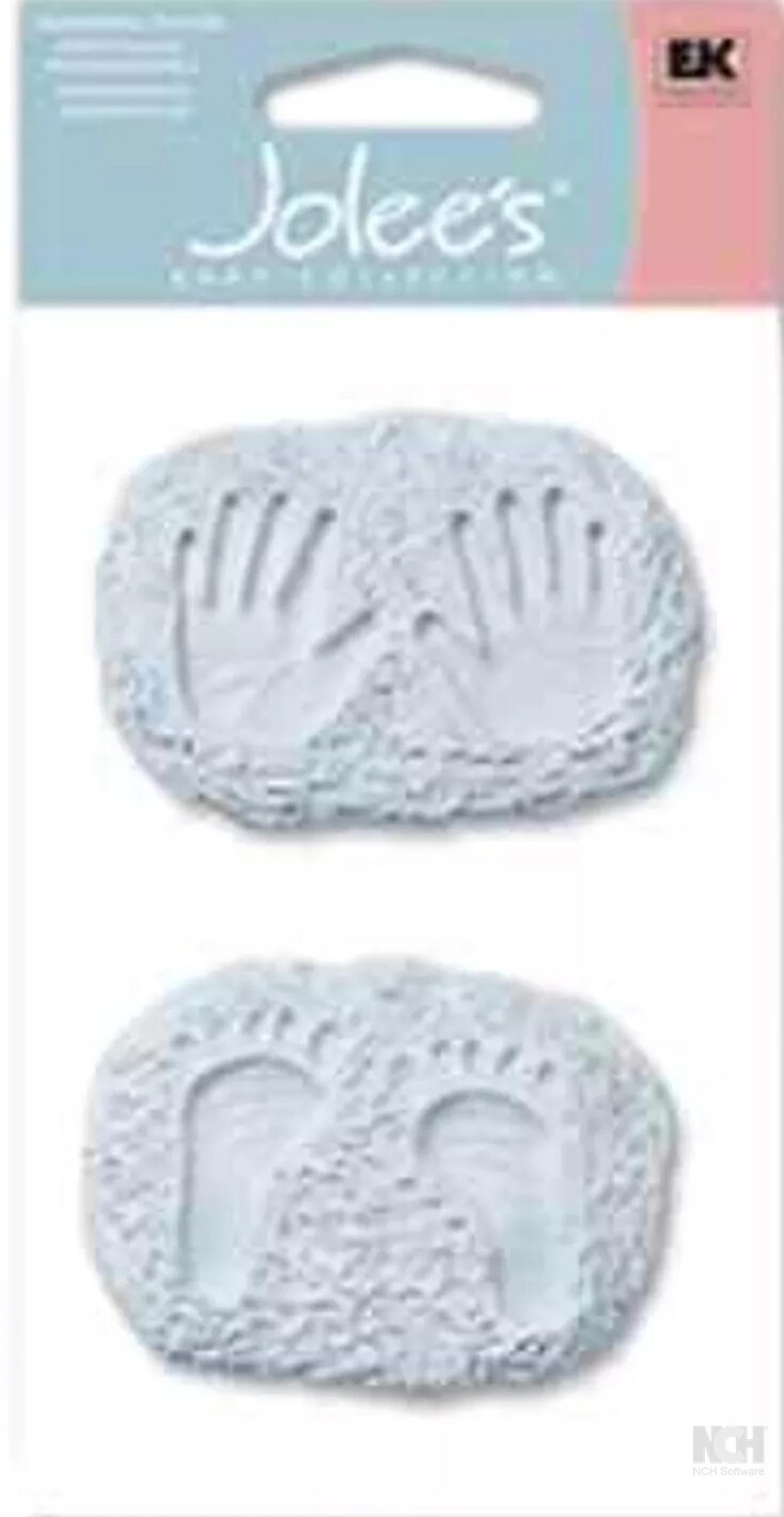 Jolee&#x27;s Boutique Baby Boy Hand And Footprint Dimensional Stickers