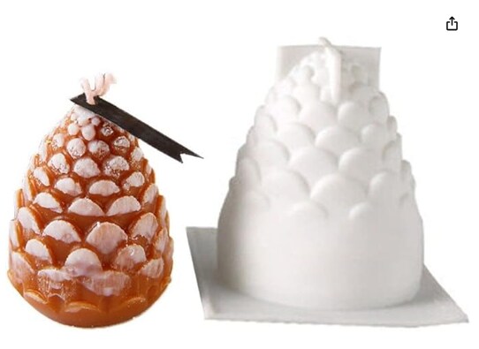 3D Pine Cones Silicone Mold for DIY Candle Making Molds