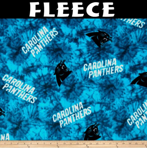Licensed NFL Carolina Panthers Tie-Dye Fleece 6866D Fabric by the Yard