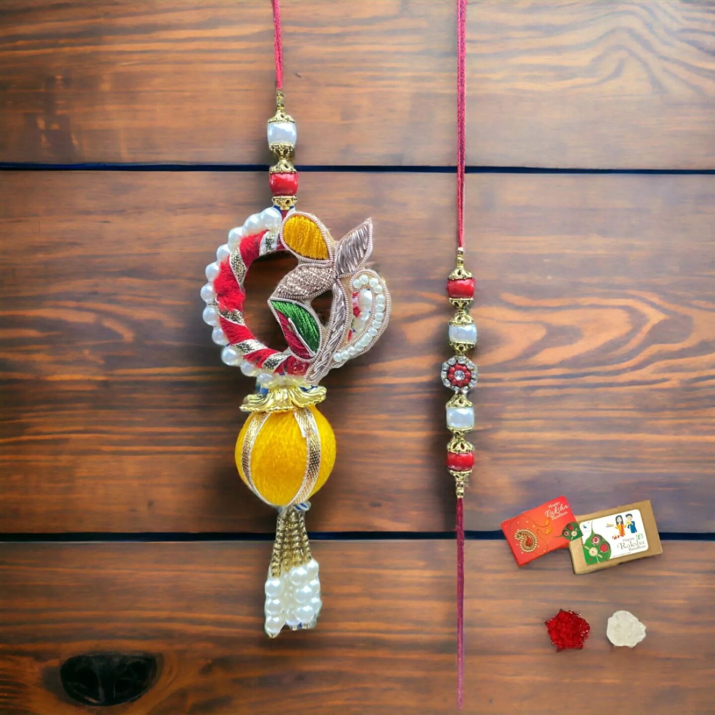 Leaf Lumba Designer Rakhi for Brother Gift Hamper for Brother Bhai and Bhabhi. Thread Bracelet for Rakshabandhan Raki. Rakasha Bandhan Gifts from Sister,