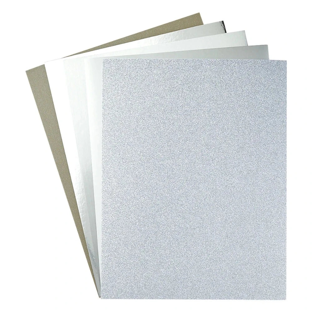 Spellbinders Silver Assortment Treasured Cardstock 8 1/2" X 11 - 15 Pack