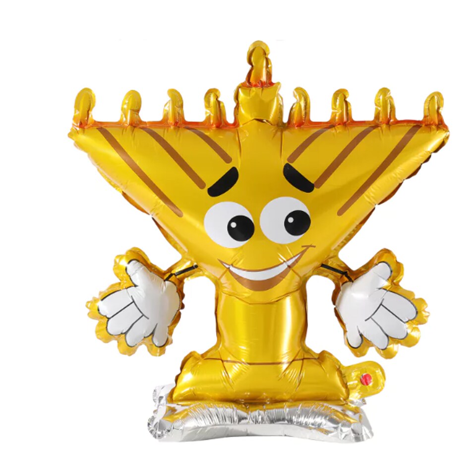 Menorah Table Top Balloon, 20" Chanukah Party & Classroom Decoration (1 Pack)