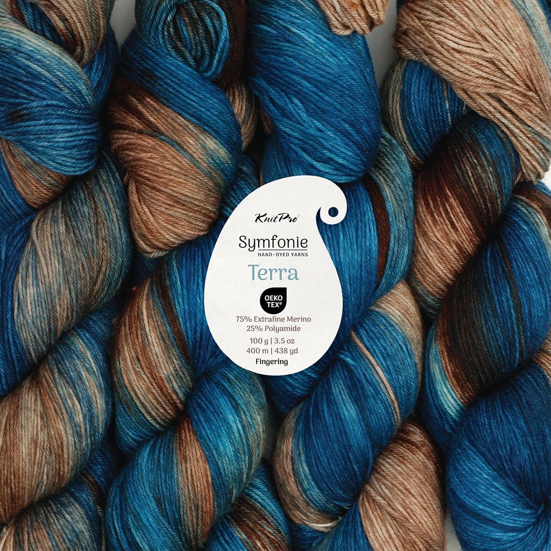 KnitPro Symfonie Premium Hand-Dyed Merino Wool & Polyamide Sock Yarns|Terra Variegated Colors