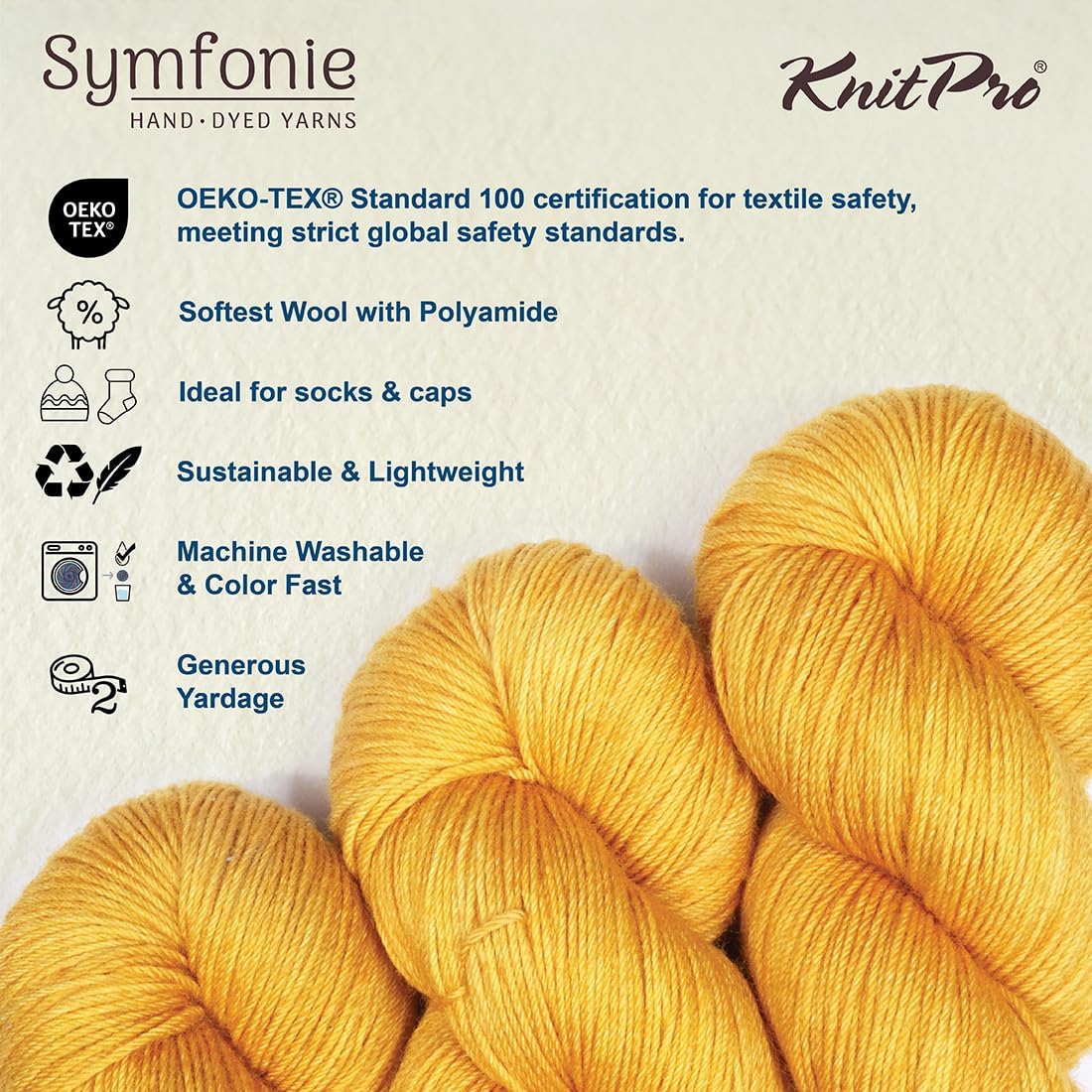 KnitPro Symfonie Premium Hand-Dyed Merino Wool & Polyamide Sock Yarns|Terra