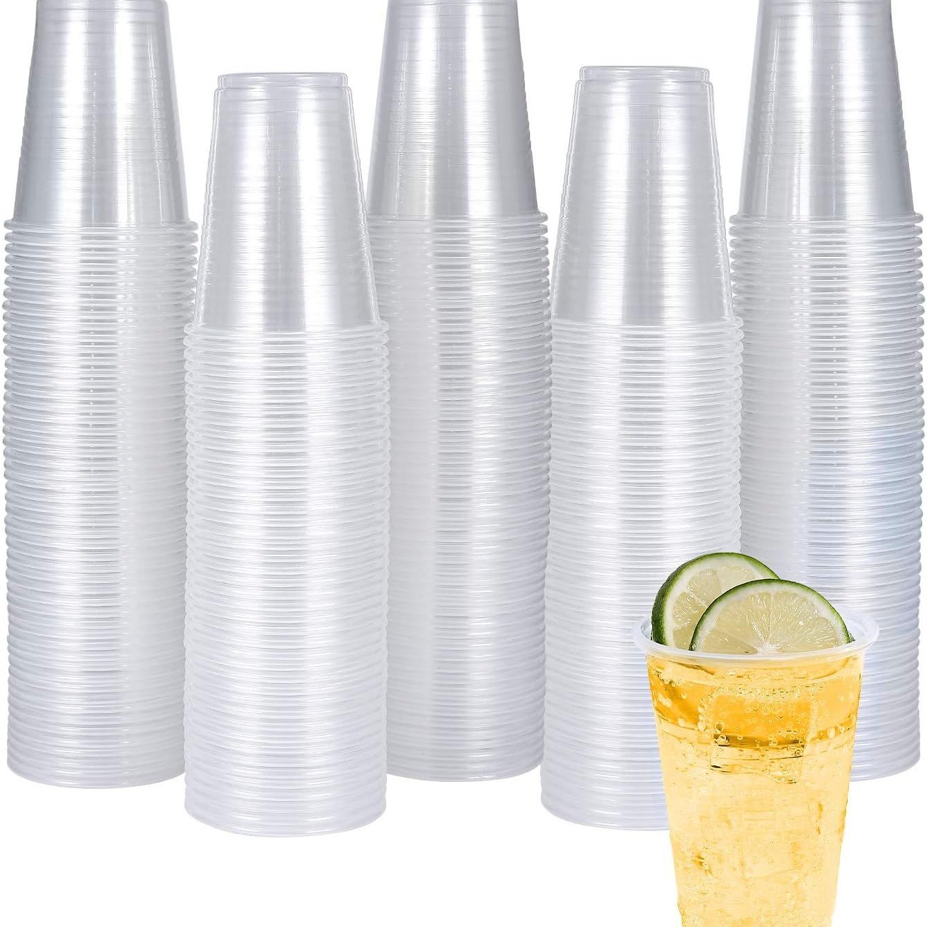 Edge Collections -Small-Clear-Disposable Clear Party Cups for Events-300 pcs